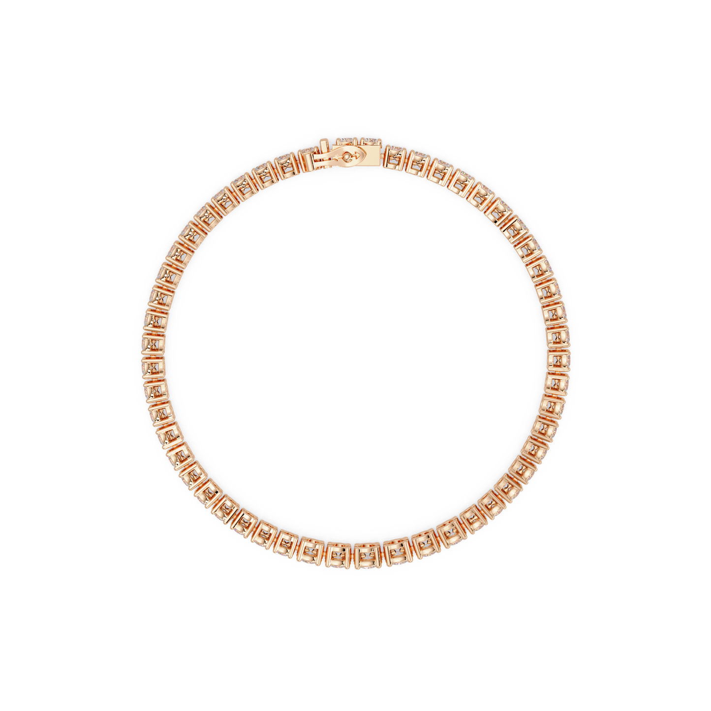 Round Cut Bezel Set Lab Grown Diamond Tennis Bracelet - HIGHCARAT DIAMONDS