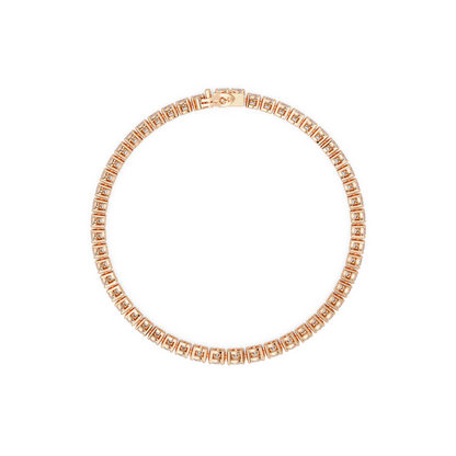 Round Cut Bezel Set Lab Grown Diamond Tennis Bracelet - HIGHCARAT DIAMONDS