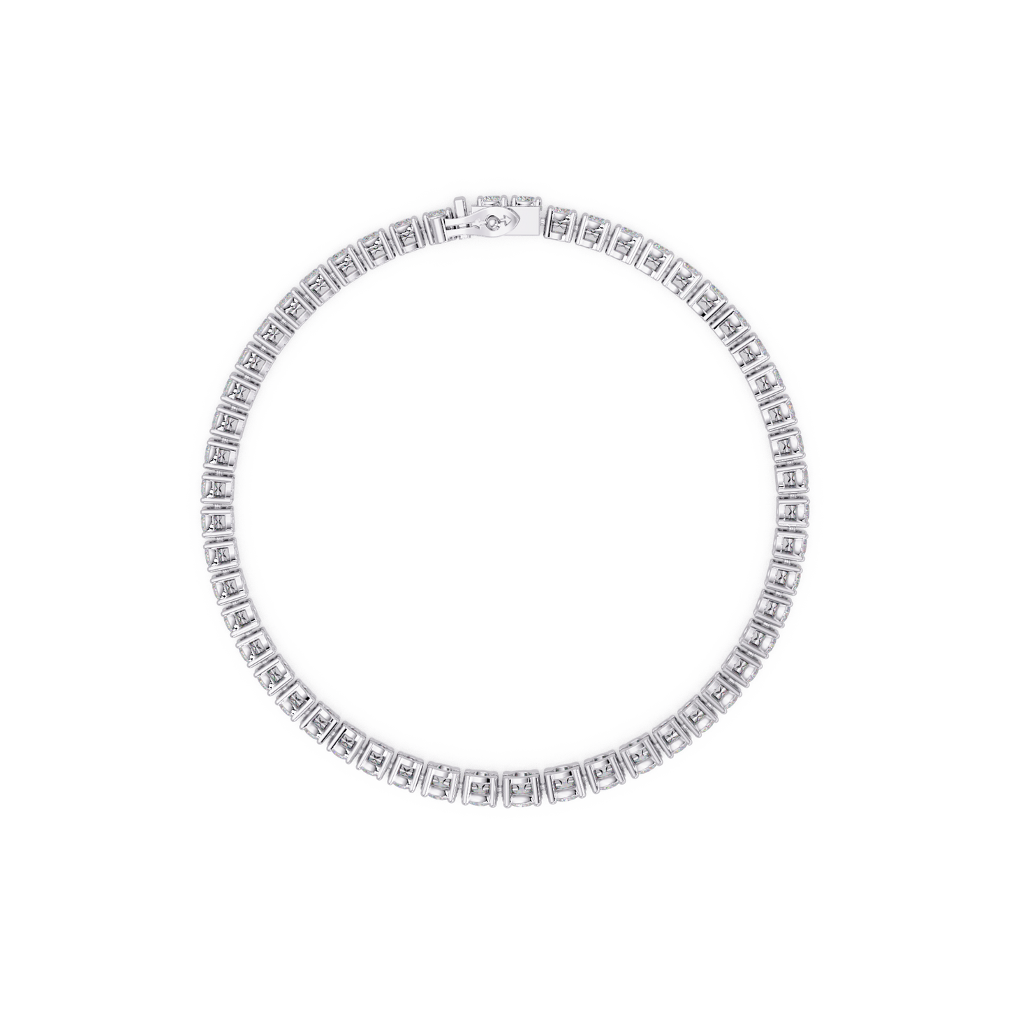 Round Cut Bezel Set Lab Grown Diamond Tennis Bracelet - HIGHCARAT DIAMONDS