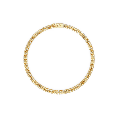 Round Cut Bezel Set Lab Grown Diamond Tennis Bracelet - HIGHCARAT DIAMONDS