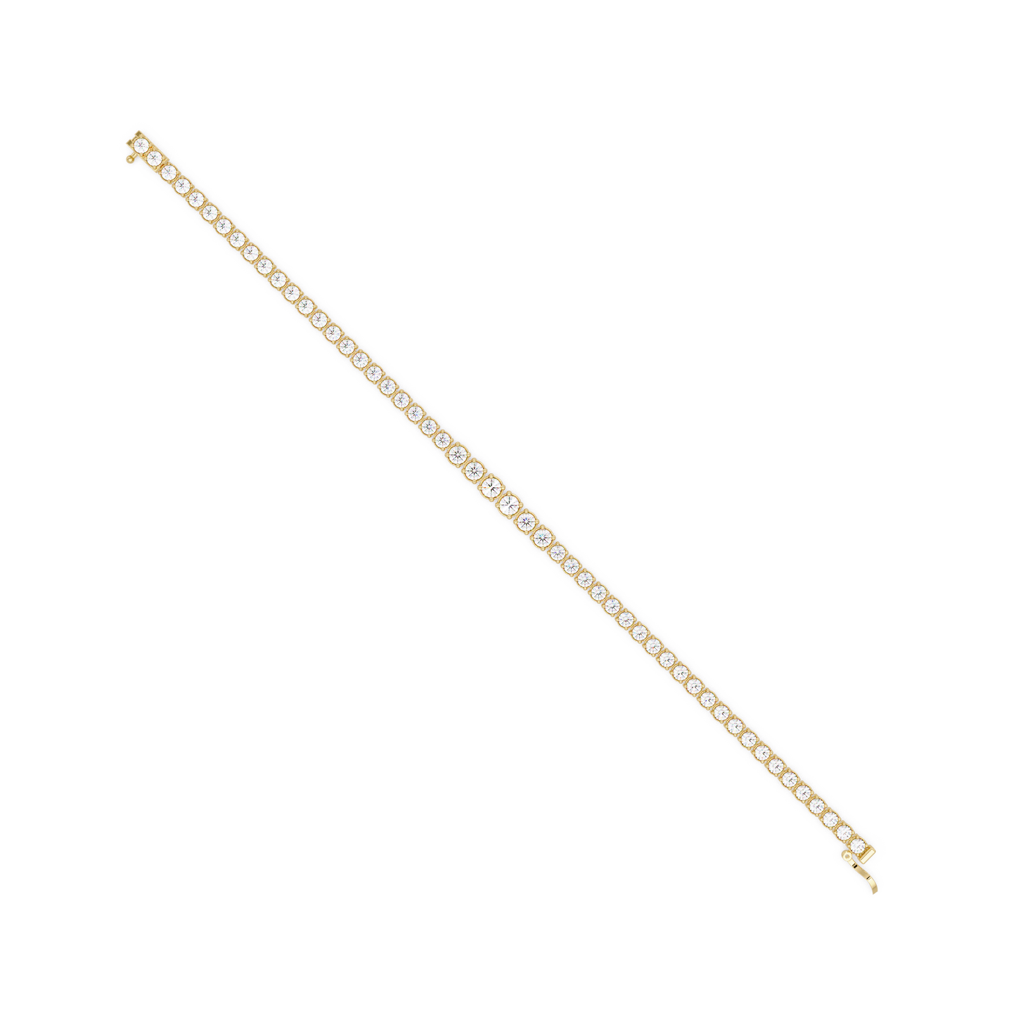 Round Cut Bezel Set Lab Grown Diamond Tennis Bracelet - HIGHCARAT DIAMONDS