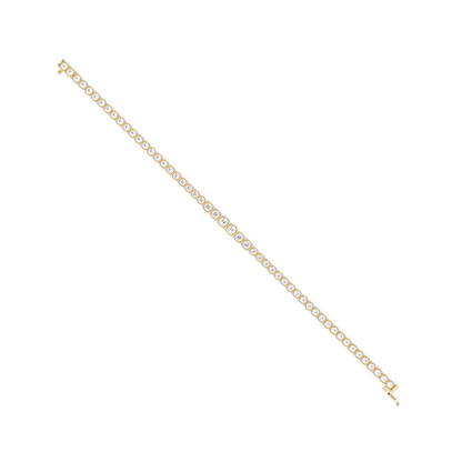 Round Cut Bezel Set Lab Grown Diamond Tennis Bracelet - HIGHCARAT DIAMONDS