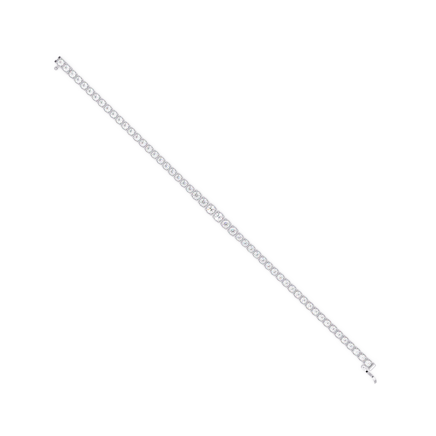 Round Cut Bezel Set Lab Grown Diamond Tennis Bracelet - HIGHCARAT DIAMONDS
