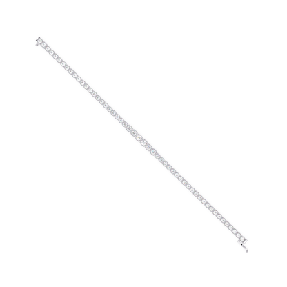 Round Cut Bezel Set Lab Grown Diamond Tennis Bracelet - HIGHCARAT DIAMONDS