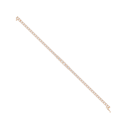Round Cut Bezel Set Lab Grown Diamond Tennis Bracelet - HIGHCARAT DIAMONDS