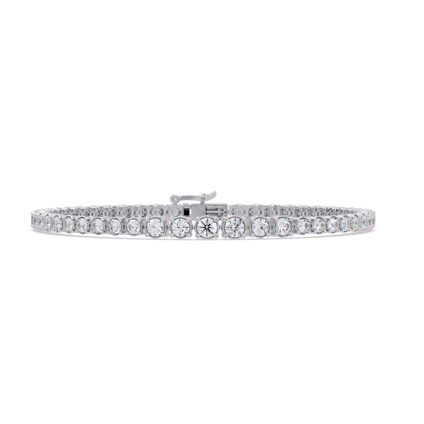 Round Cut Bezel Set Lab Grown Diamond Tennis Bracelet - HIGHCARAT DIAMONDS