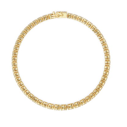Round Cut Bezel Set Lab Grown Diamond Tennis Bracelet - HIGHCARAT DIAMONDS