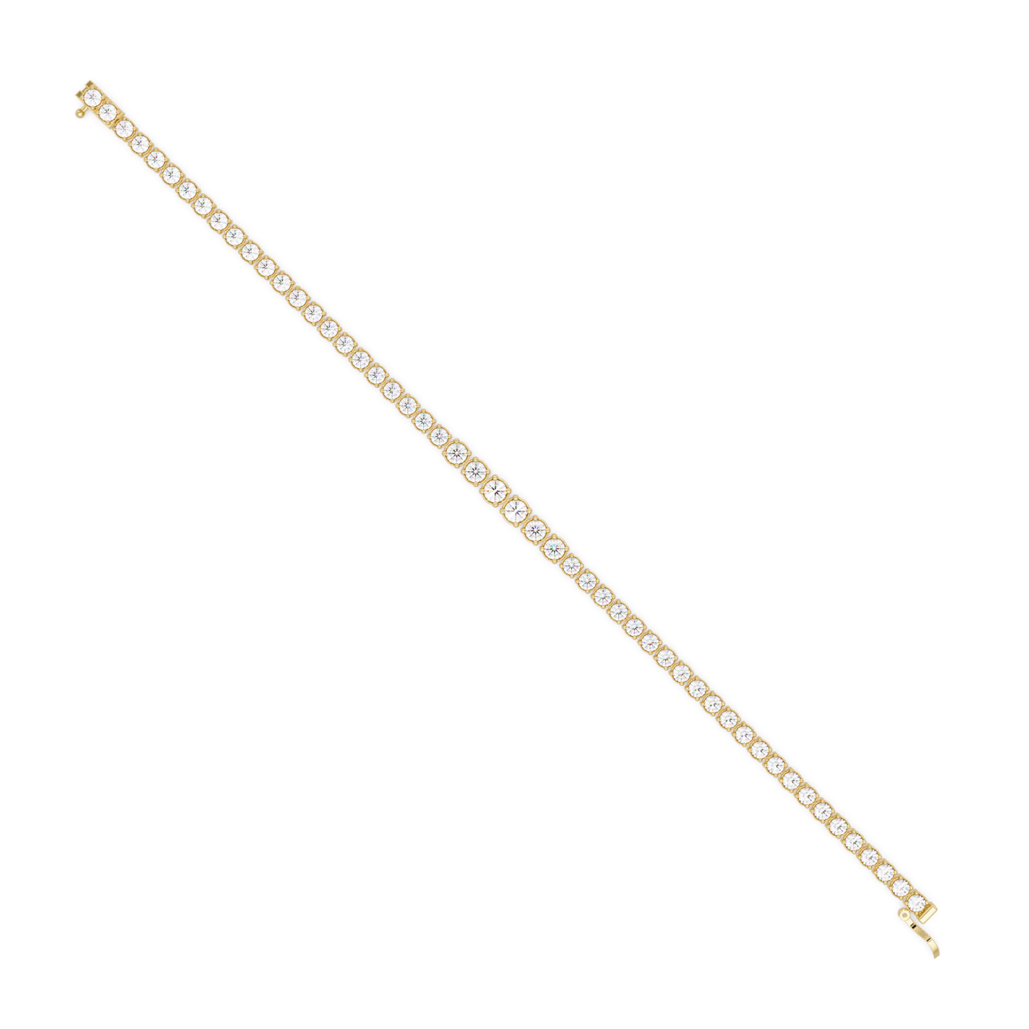 Round Cut Bezel Set Lab Grown Diamond Tennis Bracelet - HIGHCARAT DIAMONDS