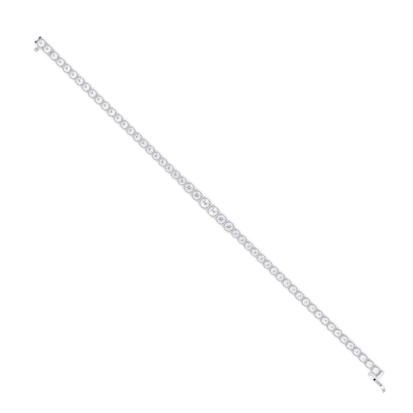 Round Cut Bezel Set Lab Grown Diamond Tennis Bracelet - HIGHCARAT DIAMONDS