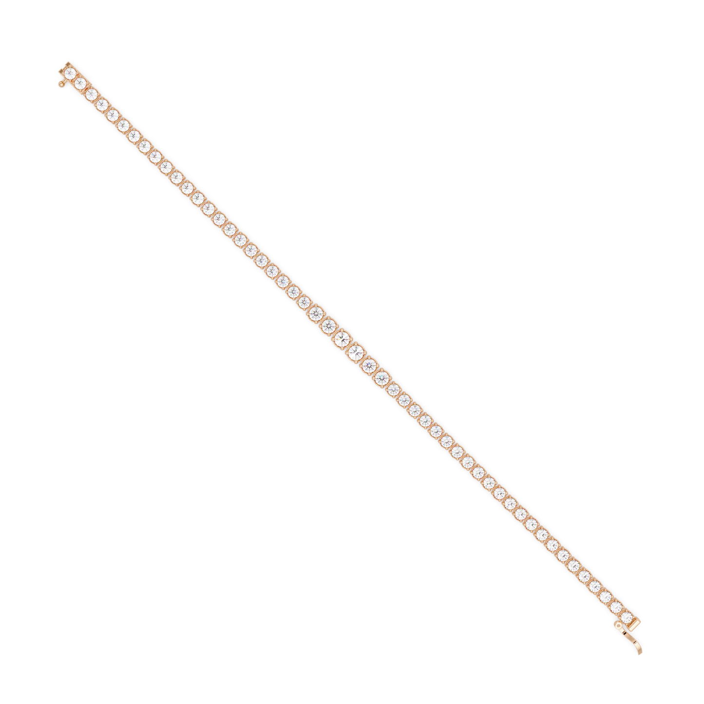 Round Cut Bezel Set Lab Grown Diamond Tennis Bracelet - HIGHCARAT DIAMONDS