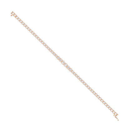 Round Cut Bezel Set Lab Grown Diamond Tennis Bracelet - HIGHCARAT DIAMONDS