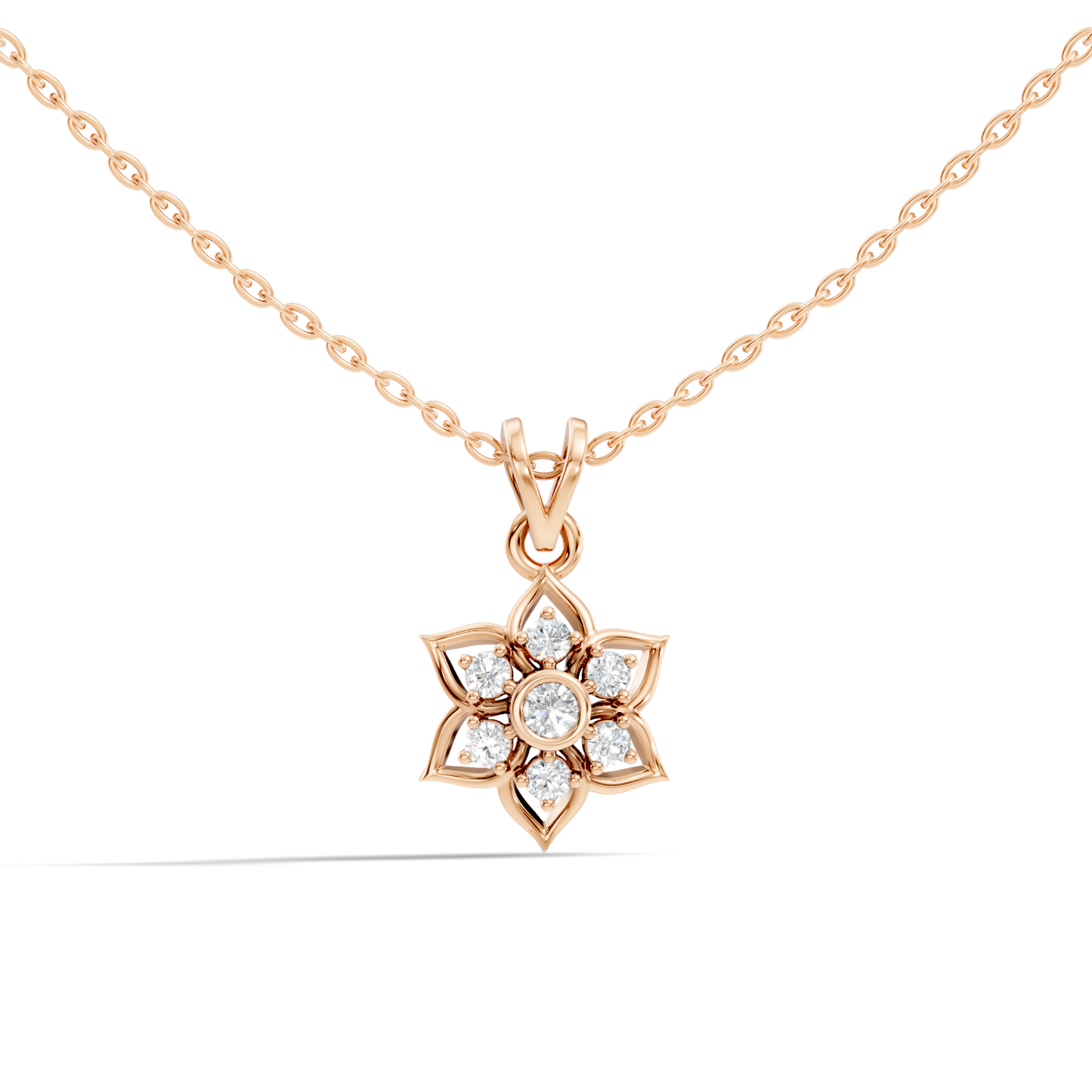 Elegant Round Diamond Pendant 0.27 CT Minimalist Jewelry In 18K Solid White Gold - HIGHCARAT DIAMONDS