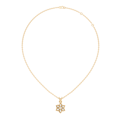 Elegant Round Diamond Pendant 0.27 CT Minimalist Jewelry In 18K Solid White Gold - HIGHCARAT DIAMONDS