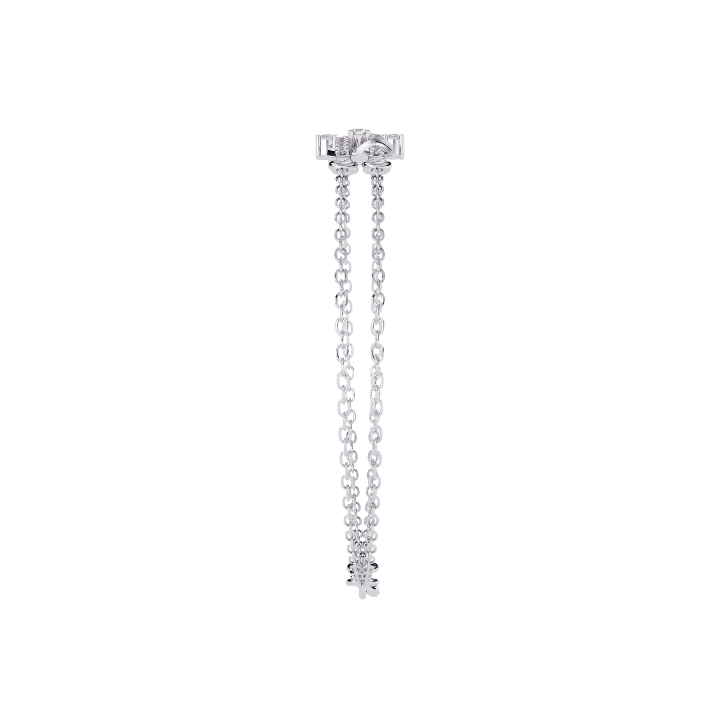 Round Cut Diamond Antique Cluster Dainty Minimalist Statement Cuff Bracelet Gift For Women's - HIGHCARAT DIAMONDS