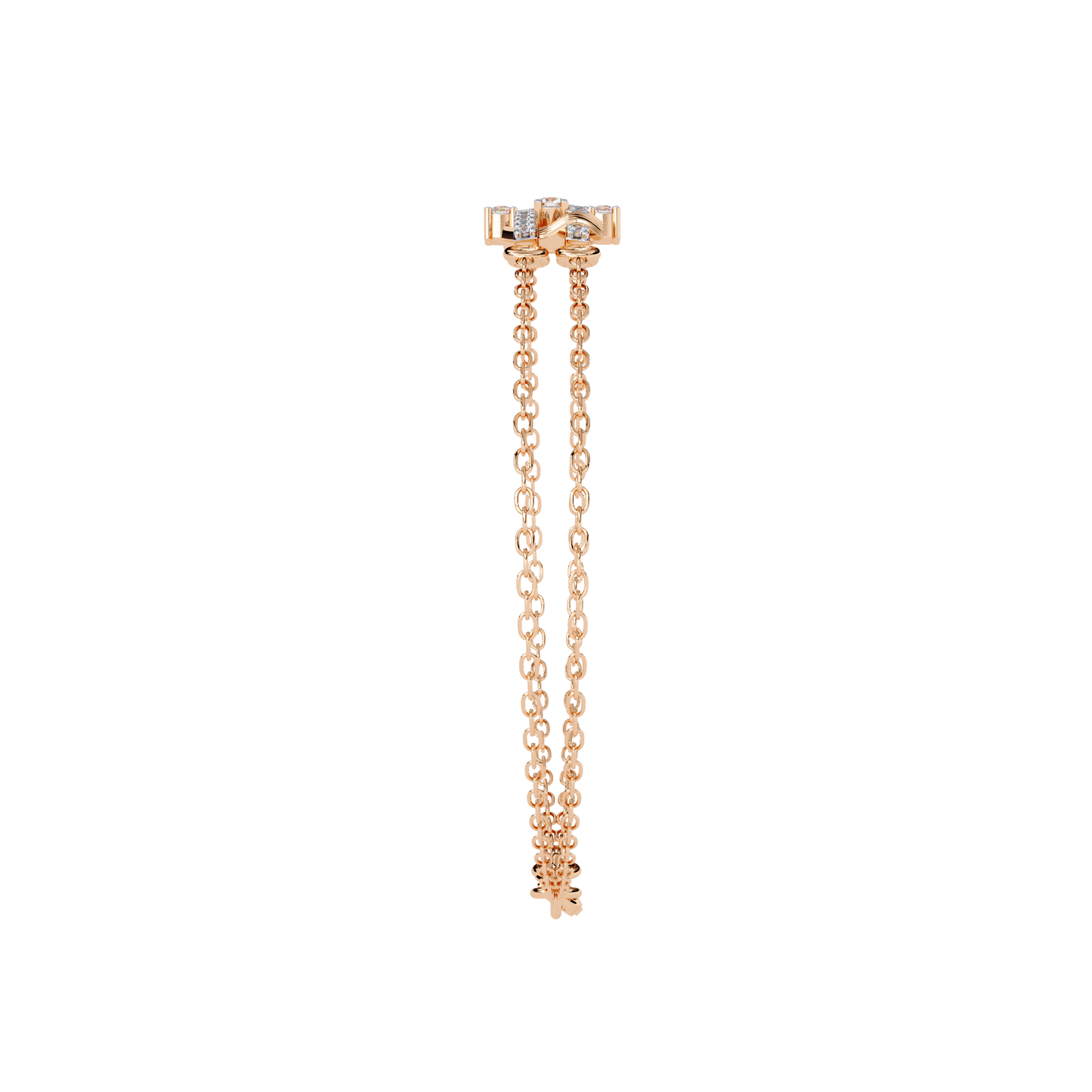 Round Cut Diamond Antique Cluster Dainty Minimalist Statement Cuff Bracelet Gift For Women's - HIGHCARAT DIAMONDS
