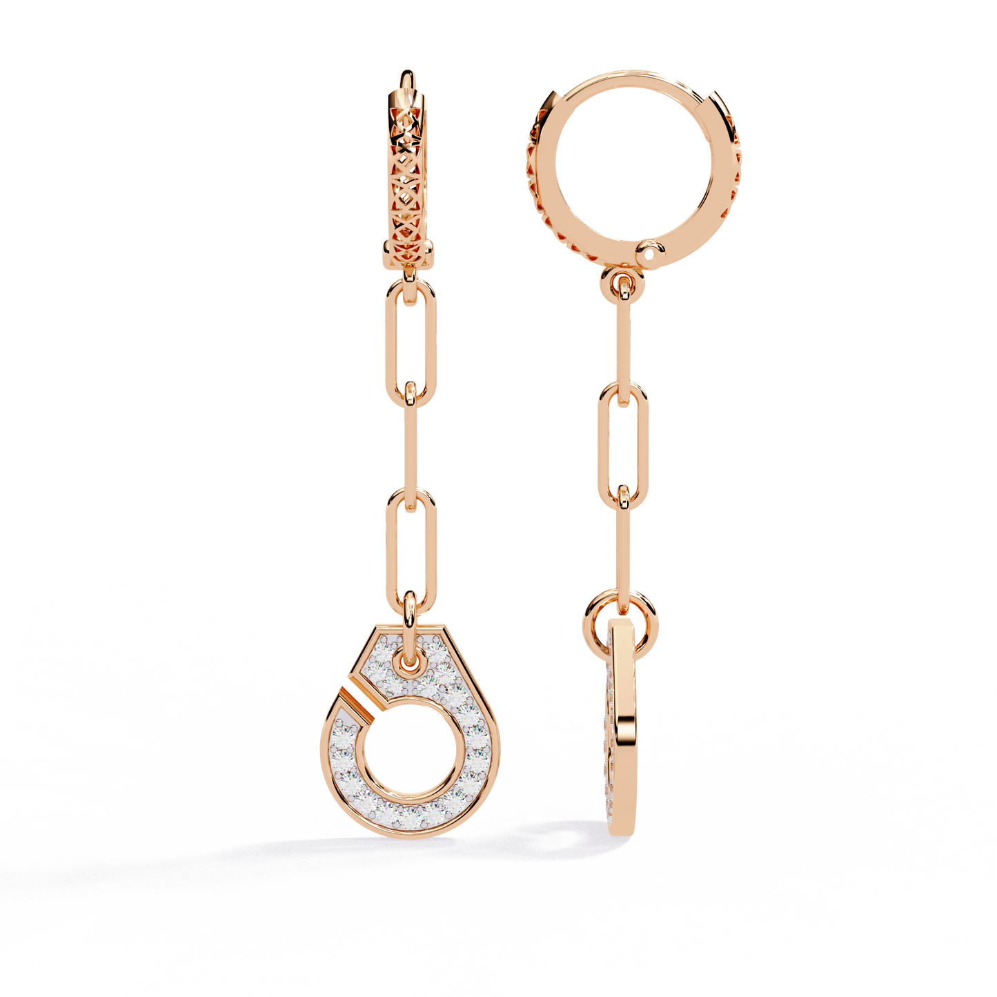 Round Cut Diamond Antique Handcrafted Stacking Perfect Cluster Minimalist Party Wear Aura Earring For Her