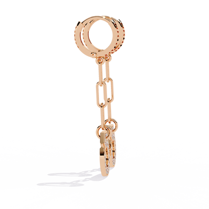 Round Cut Diamond Antique Handcrafted Stacking Perfect Cluster Minimalist Party Wear Aura Earring For Her