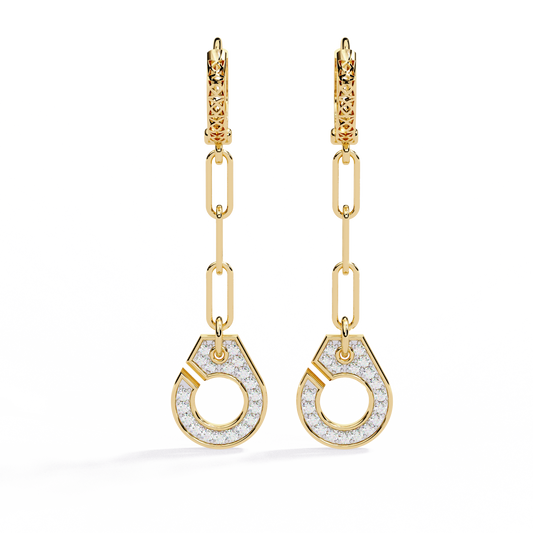 Round Cut Diamond Antique Handcrafted Stacking Perfect Cluster Minimalist Party Wear Aura Earring For Her - HIGHCARAT DIAMONDS