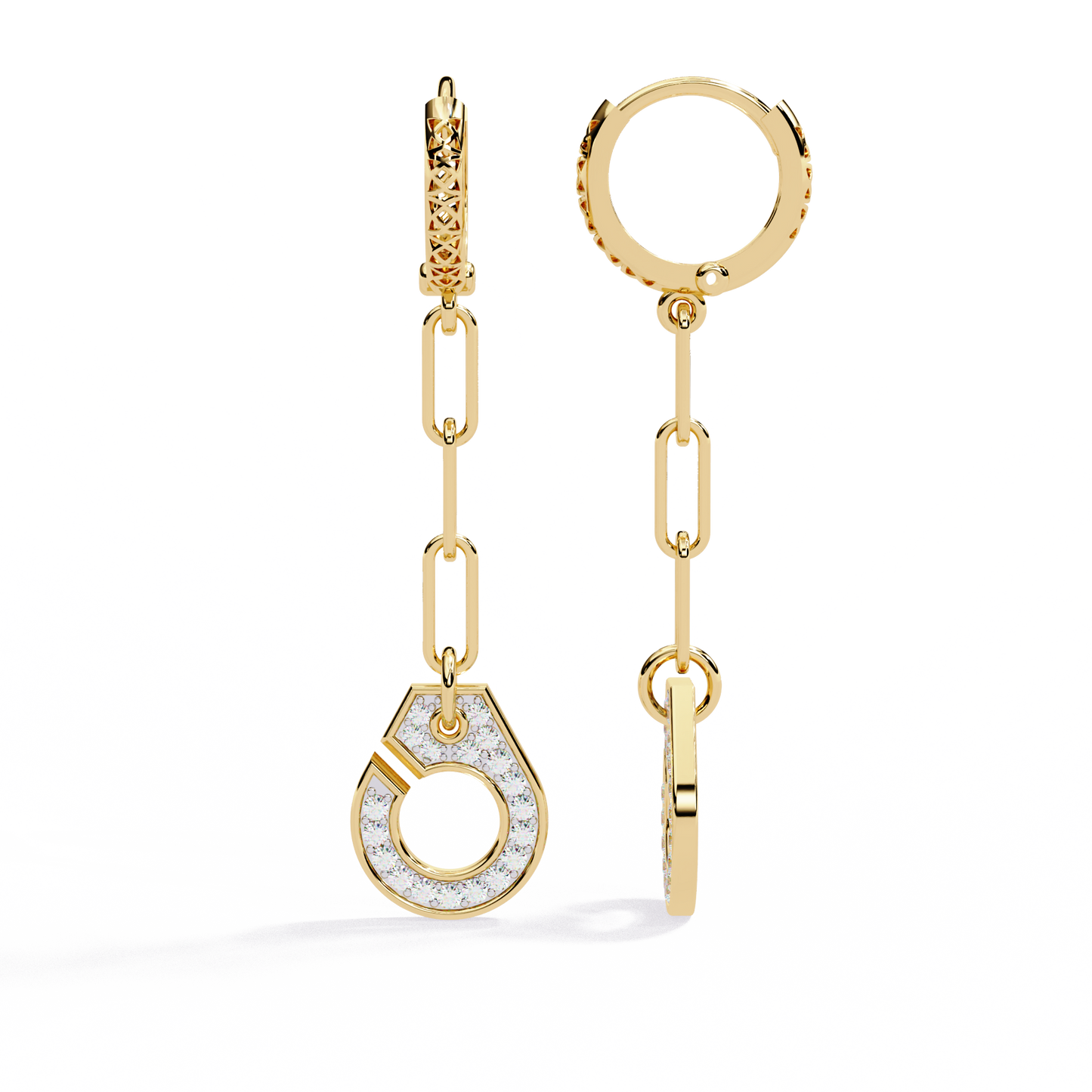 Round Cut Diamond Antique Handcrafted Stacking Perfect Cluster Minimalist Party Wear Aura Earring For Her