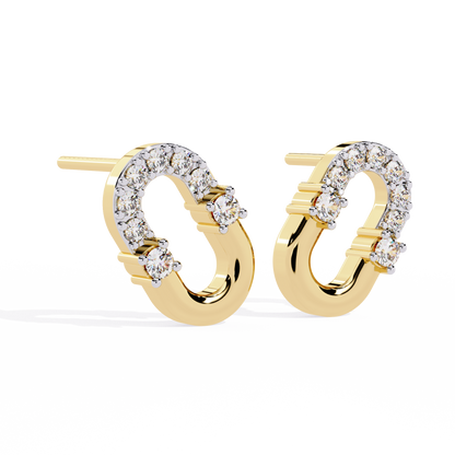 Round Cut Natural & Lab Grown Diamond  Antique Prong Set Unique Party Wear Stud Earring For Her - HIGHCARAT DIAMONDS