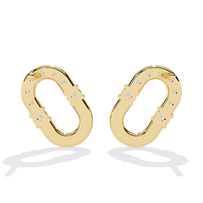 Round Cut Diamond Antique Prong Set Stud Earrings - HIGHCARAT DIAMONDS