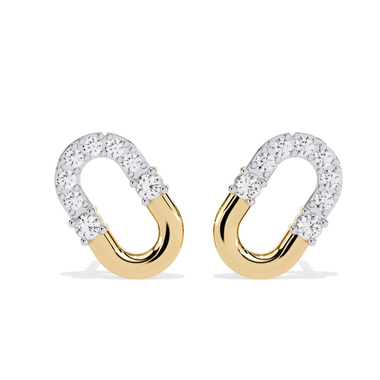 Round Cut Diamond Antique Prong Set Stud Earrings - HIGHCARAT DIAMONDS