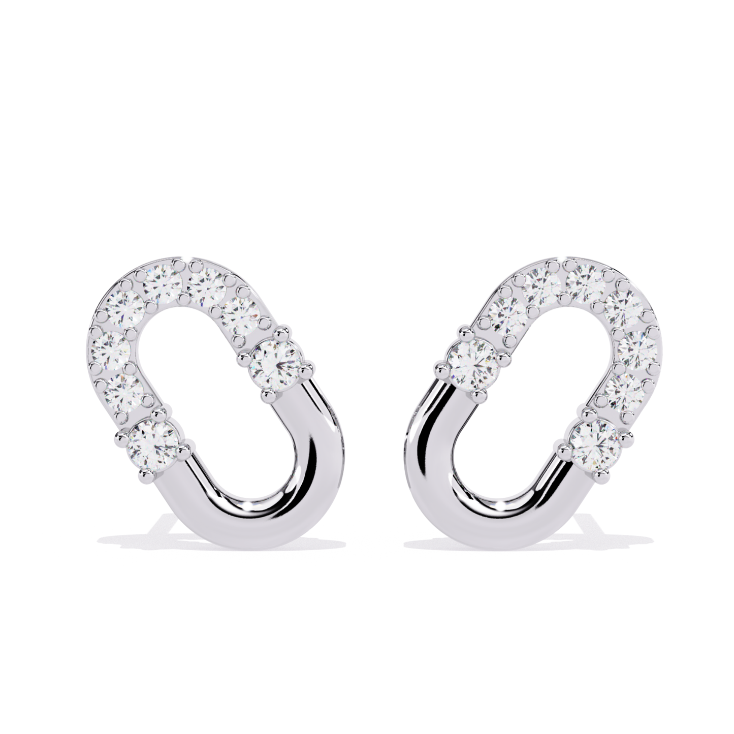 Round Cut Diamond Antique Prong Set Stud Earrings - HIGHCARAT DIAMONDS