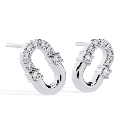 Round Cut Diamond Antique Prong Set Stud Earrings - HIGHCARAT DIAMONDS