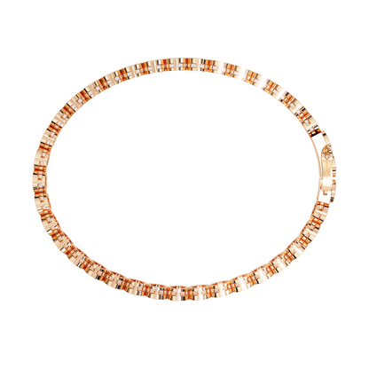 Round Cut Diamond Bezel Set Art Deco Delicate Timeless Handmade Stacking Vintage Tennis Bracelet - HIGHCARAT DIAMONDS