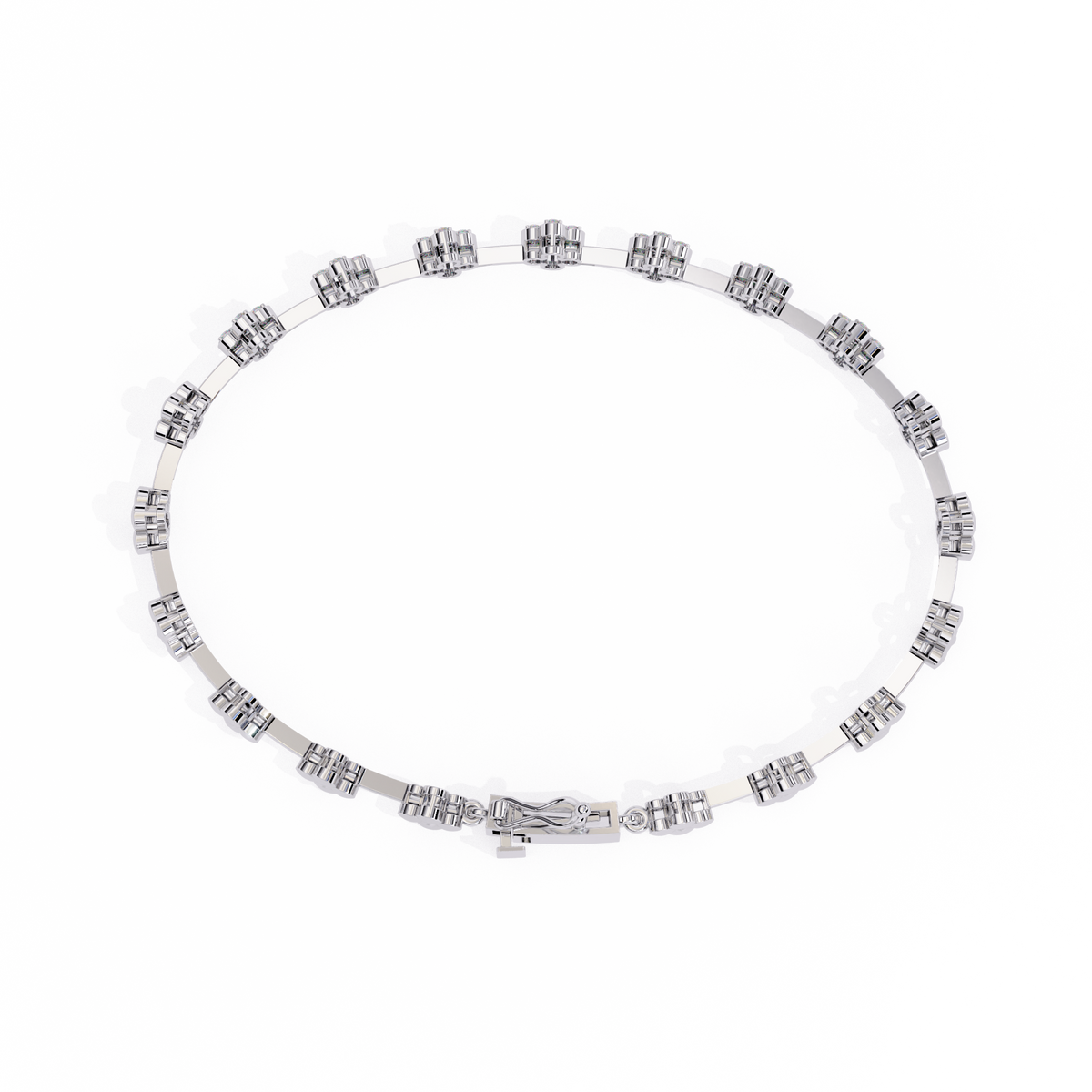 Round Cut Diamond Delicate Classic Handmade Wedding Minimalist Bracelet Special Day Gift For Her - HIGHCARAT DIAMONDS