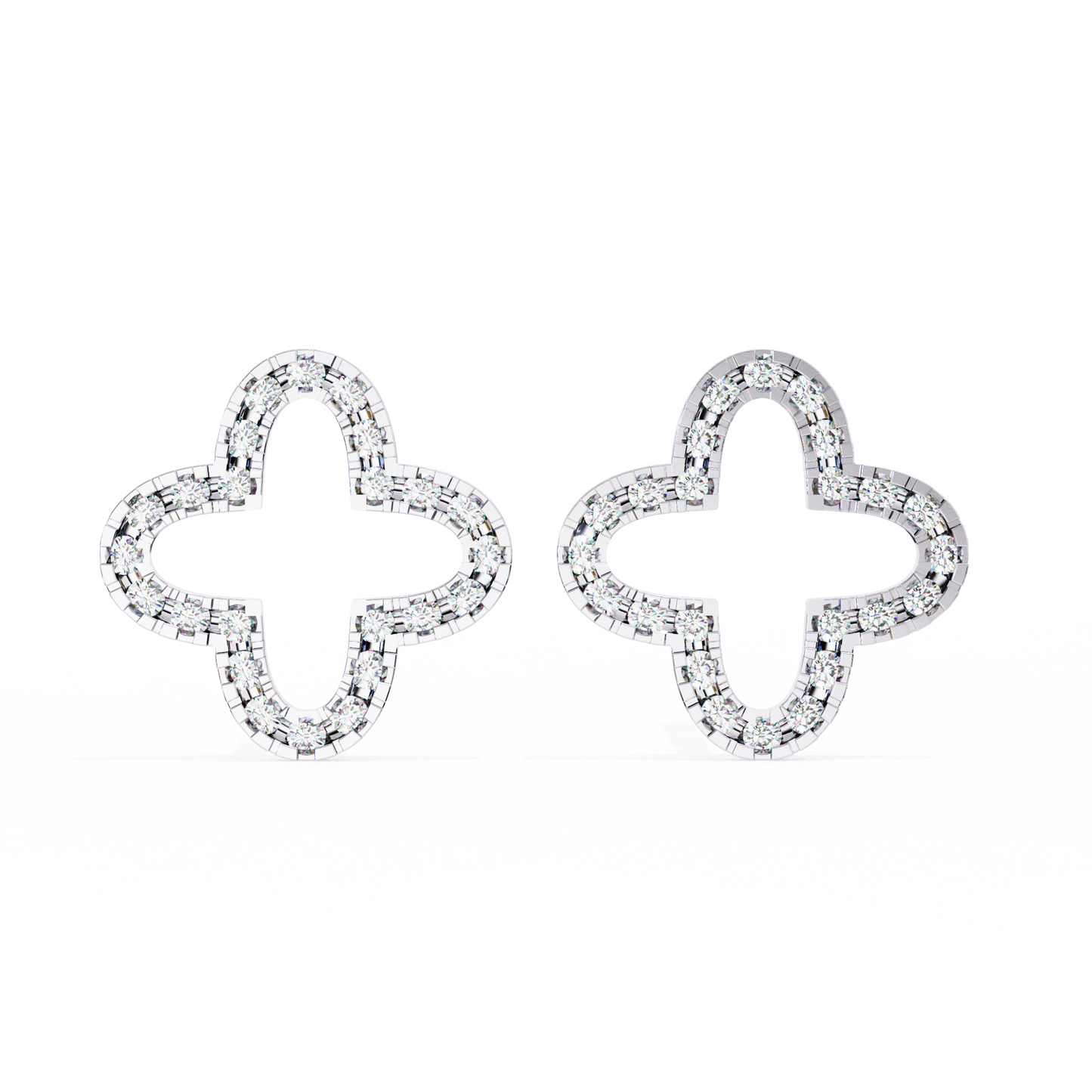 Round Cut Diamond Cluster Dainty Classic  Antique Handmade Screw Back Wedding Stud Earring For Her - HIGHCARAT DIAMONDS