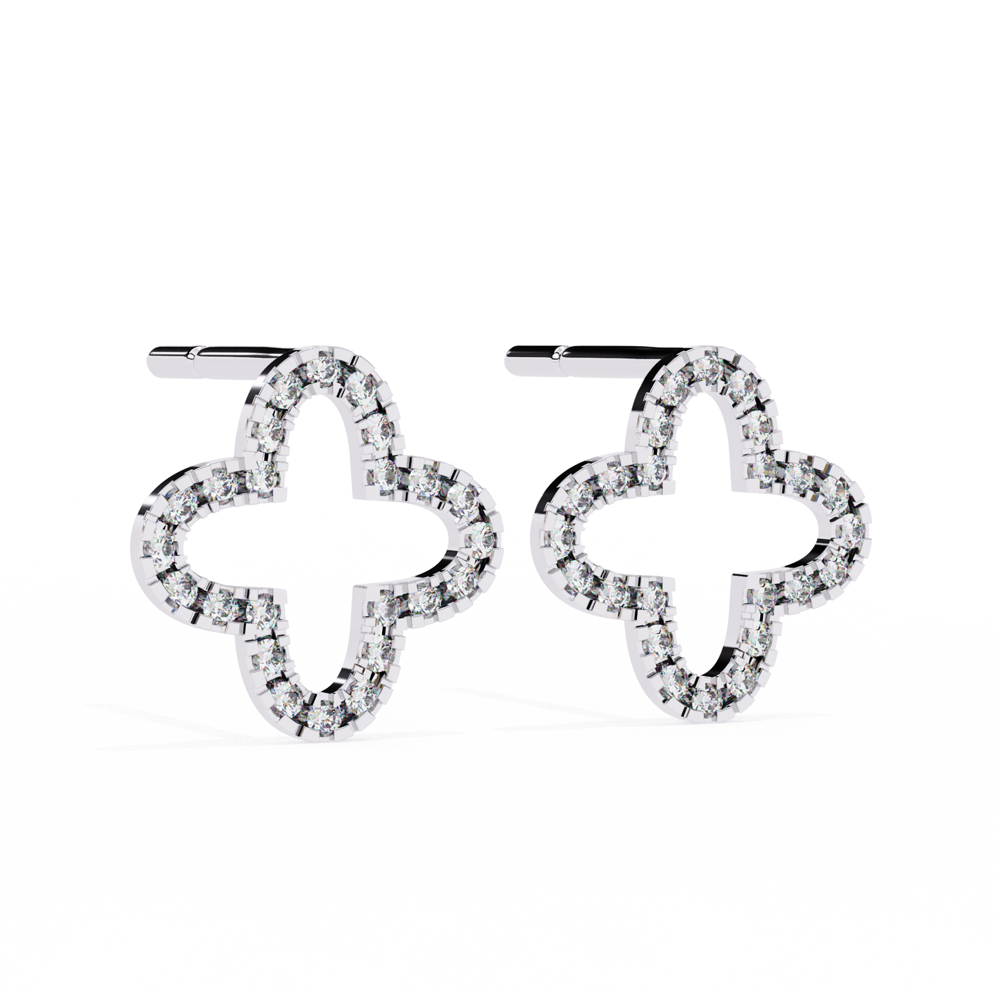 Round Cut Diamond Cluster Dainty Classic  Antique Handmade Screw Back Wedding Stud Earring For Her - HIGHCARAT DIAMONDS