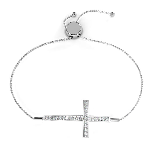 Round Cut Diamond Criss Cross Shape Antique Delicate Prong Set Stunning Handmade Bracelet Annivrasry Gift For Her - HIGHCARAT DIAMONDS