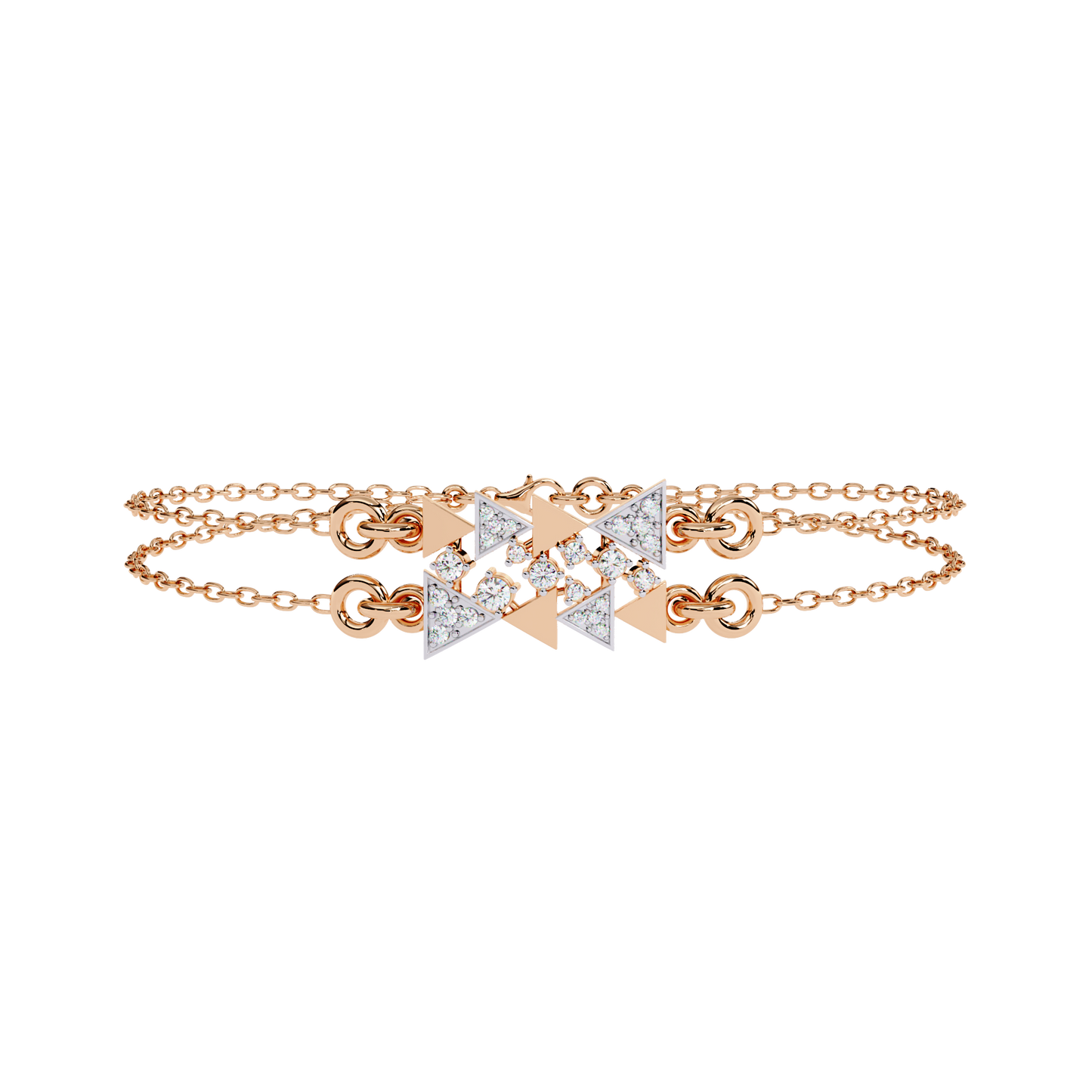 Round Cut Diamond Dainty Hand Crafted Cluster Vintage Timeless Bracelet Gift for Her Women's - HIGHCARAT DIAMONDS