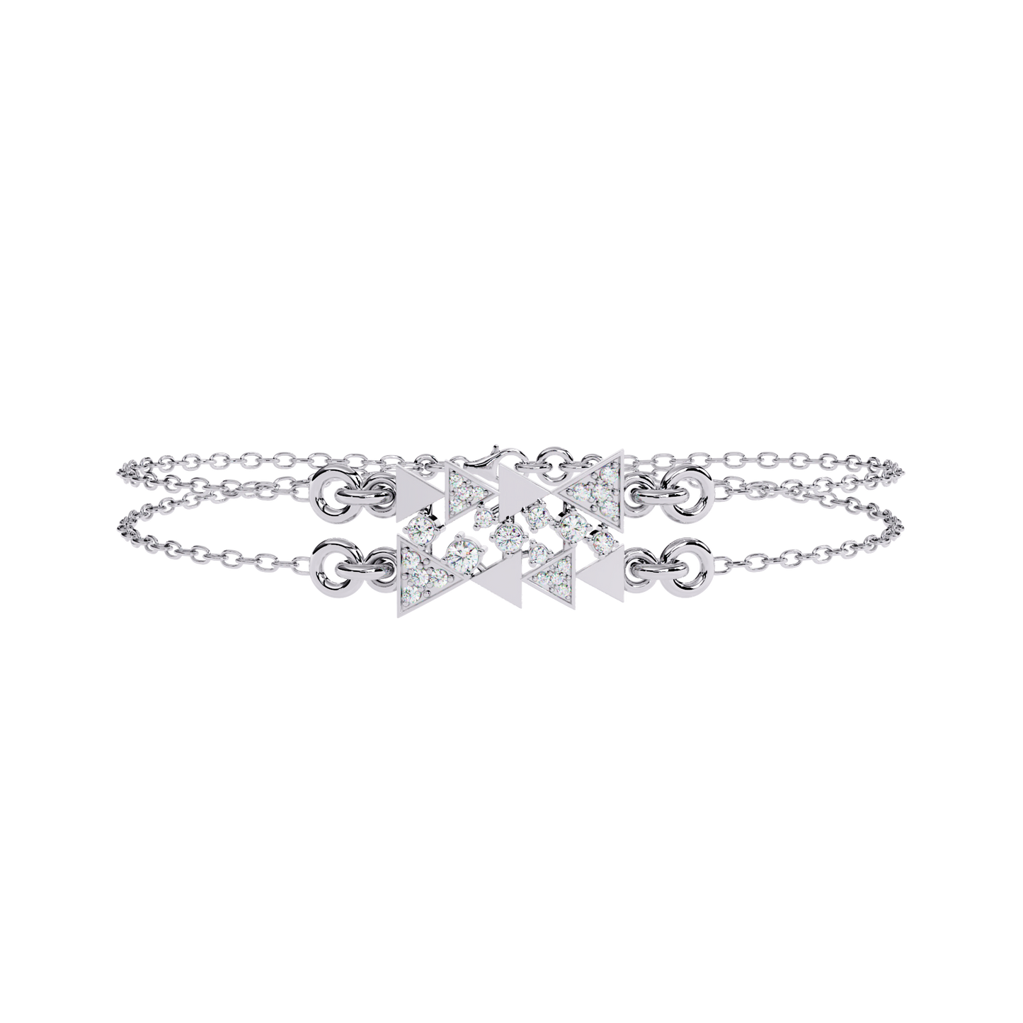 Round Cut Diamond Dainty Hand Crafted Cluster Vintage Timeless Bracelet Gift for Her Women's - HIGHCARAT DIAMONDS