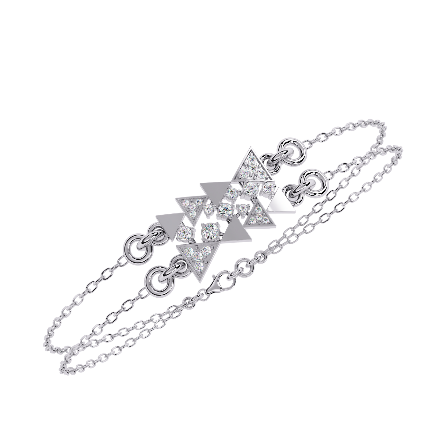 Round Cut Diamond Dainty Hand Crafted Cluster Vintage Timeless Bracelet Gift for Her Women's - HIGHCARAT DIAMONDS
