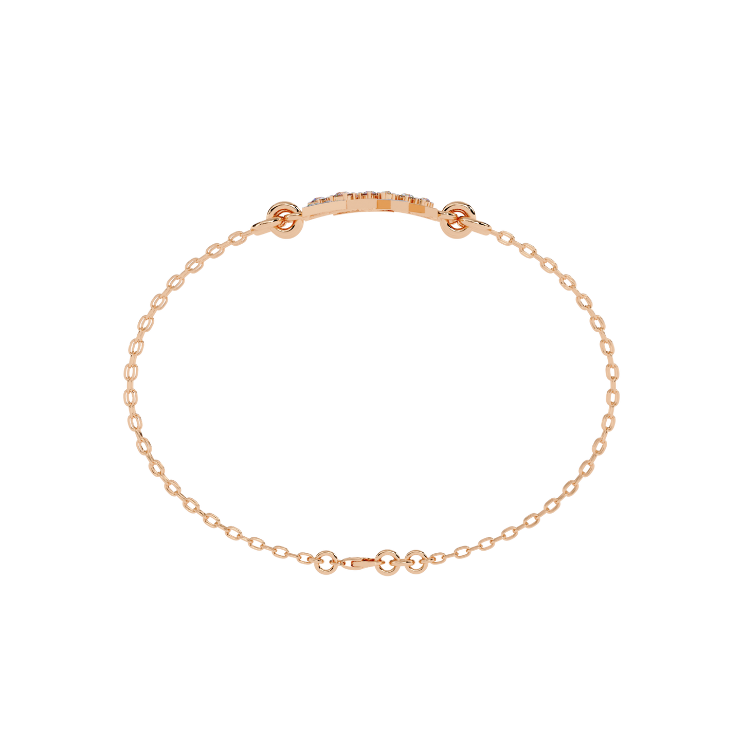Round Cut Diamond Dainty Hand Crafted Cluster Vintage Timeless Bracelet Gift for Her Women's - HIGHCARAT DIAMONDS