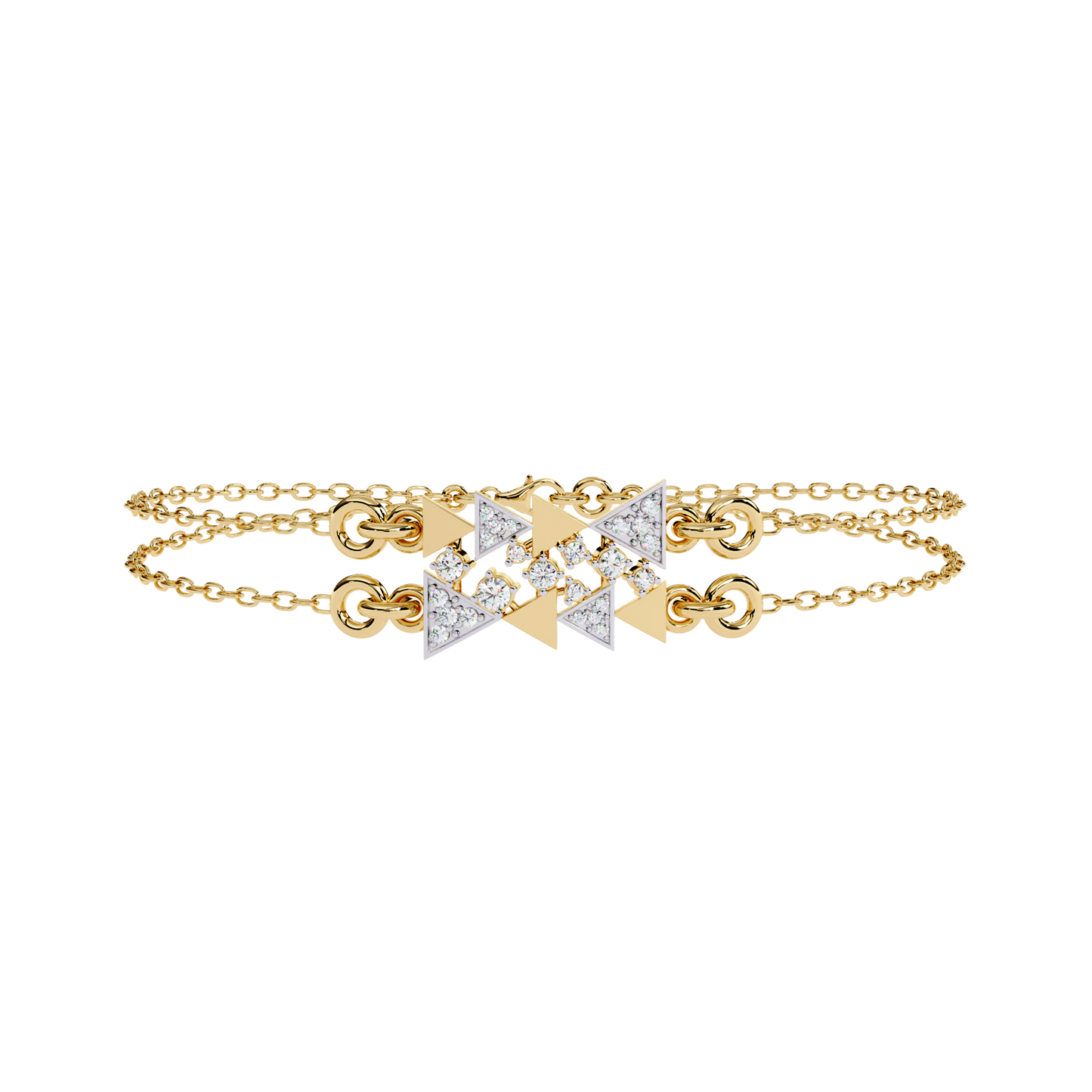 Round Cut Diamond Dainty Hand Crafted Cluster Vintage Timeless Bracelet Gift for Her Women's - HIGHCARAT DIAMONDS