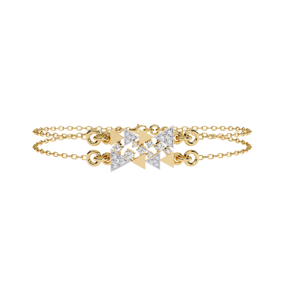 Round Cut Diamond Dainty Hand Crafted Cluster Vintage Timeless Bracelet Gift for Her Women's - HIGHCARAT DIAMONDS