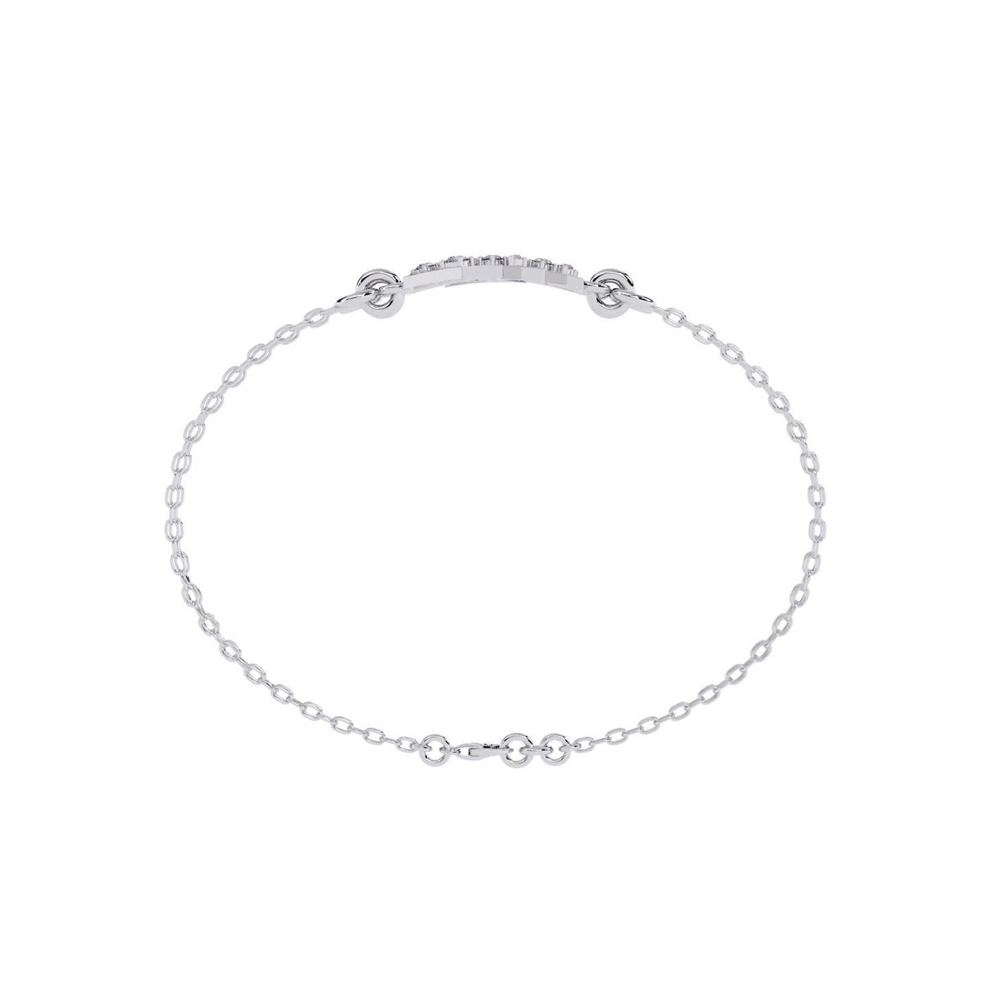 Round Cut Diamond Dainty Hand Crafted Cluster Vintage Timeless Bracelet Gift for Her Women's - HIGHCARAT DIAMONDS