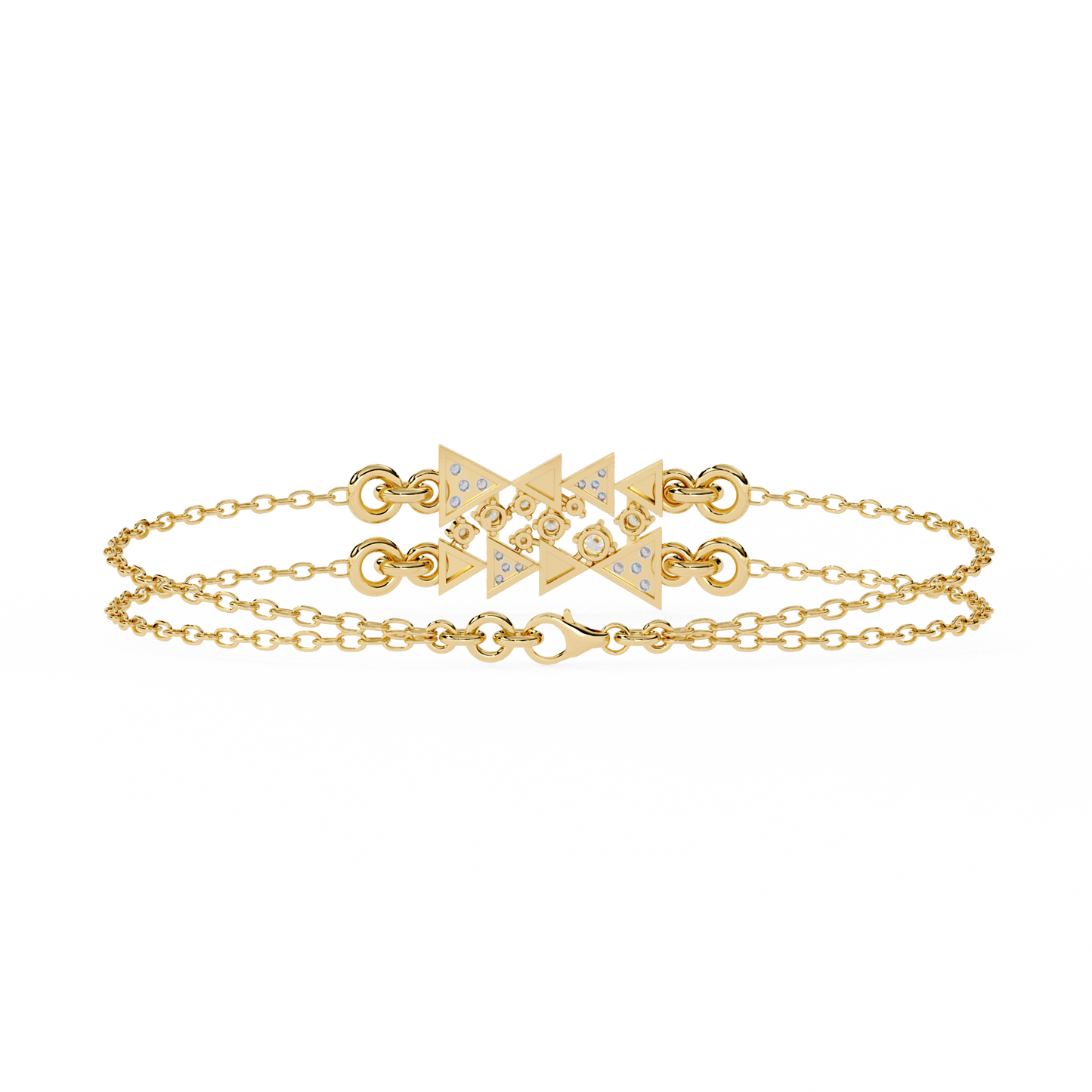 Round Cut Diamond Dainty Hand Crafted Cluster Vintage Timeless Bracelet Gift for Her Women's - HIGHCARAT DIAMONDS