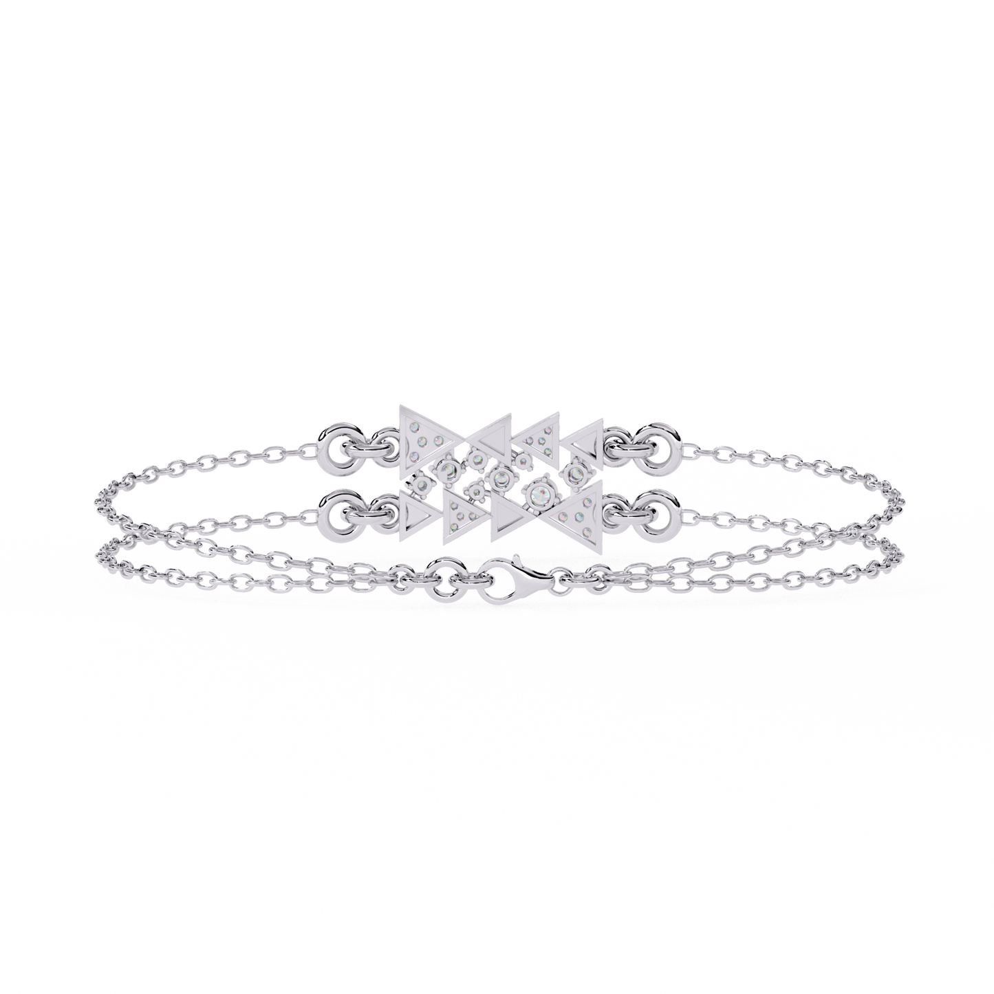 Round Cut Diamond Dainty Hand Crafted Cluster Vintage Timeless Bracelet Gift for Her Women's - HIGHCARAT DIAMONDS