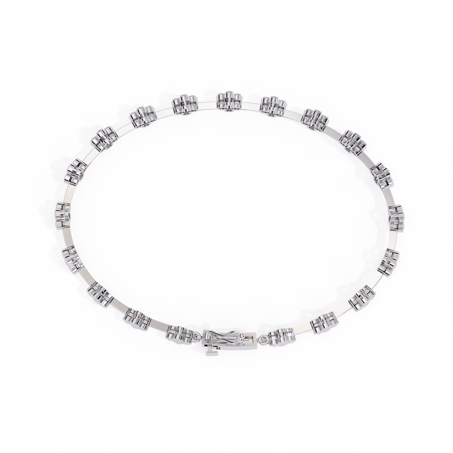 Round Cut Diamond Delicate Classic Handmade Wedding Minimalist Bracelet Special Day Gift For Her - HIGHCARAT DIAMONDS