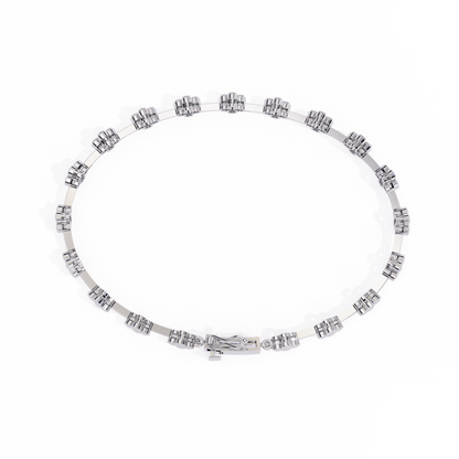 Round Cut Diamond Delicate Classic Handmade Wedding Minimalist Bracelet Special Day Gift For Her - HIGHCARAT DIAMONDS
