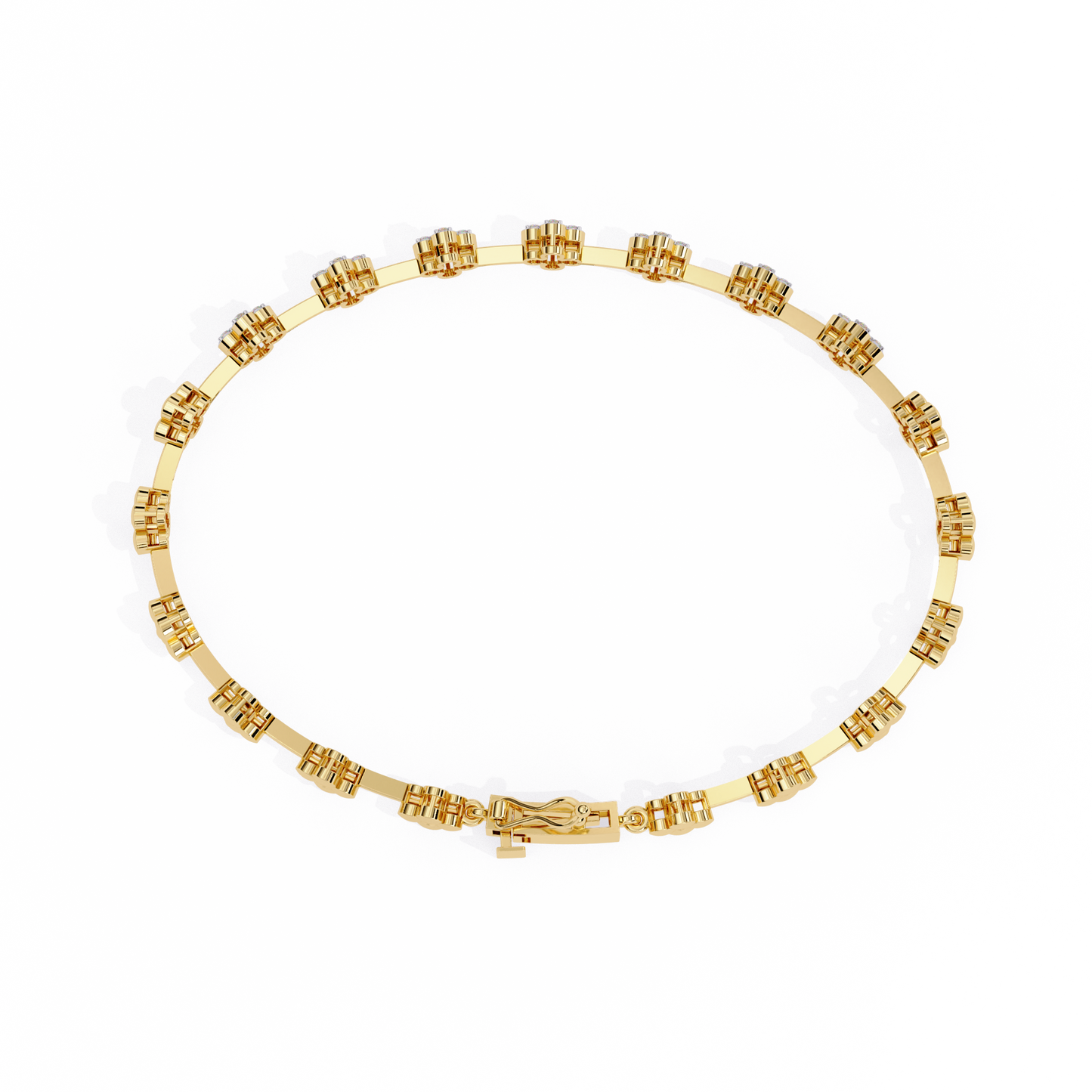 Round Cut Diamond Delicate Classic Handmade Wedding Minimalist Bracelet Special Day Gift For Her - HIGHCARAT DIAMONDS