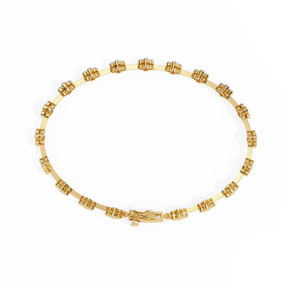 Round Cut Diamond Delicate Classic Handmade Wedding Minimalist Bracelet Special Day Gift For Her - HIGHCARAT DIAMONDS