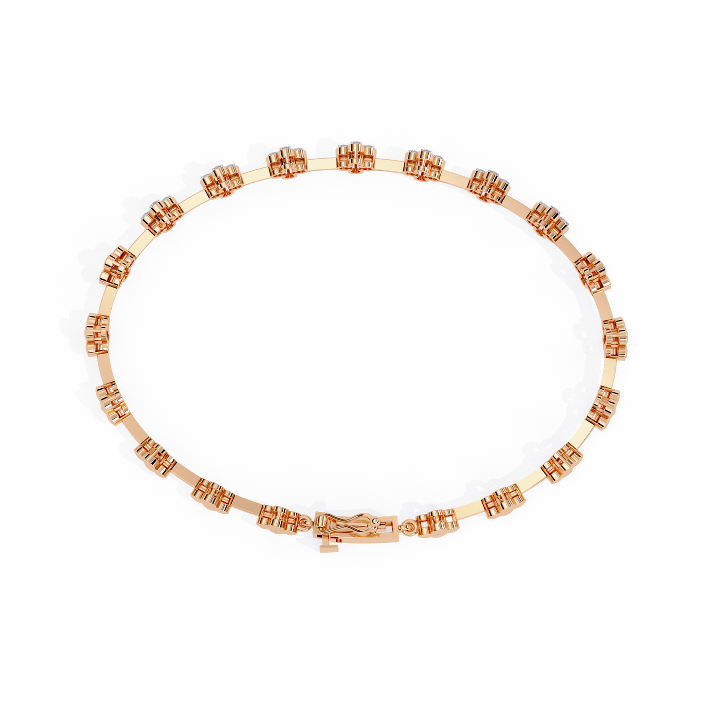 Round Cut Diamond Delicate Classic Handmade Wedding Minimalist Bracelet Special Day Gift For Her - HIGHCARAT DIAMONDS