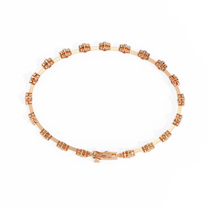 Round Cut Diamond Delicate Classic Handmade Wedding Minimalist Bracelet Special Day Gift For Her - HIGHCARAT DIAMONDS