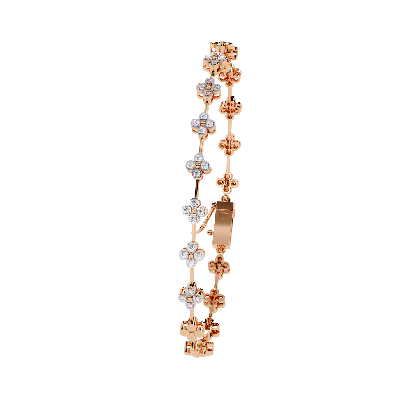 Round Cut Diamond Delicate Classic Handmade Wedding Minimalist Bracelet Special Day Gift For Her - HIGHCARAT DIAMONDS