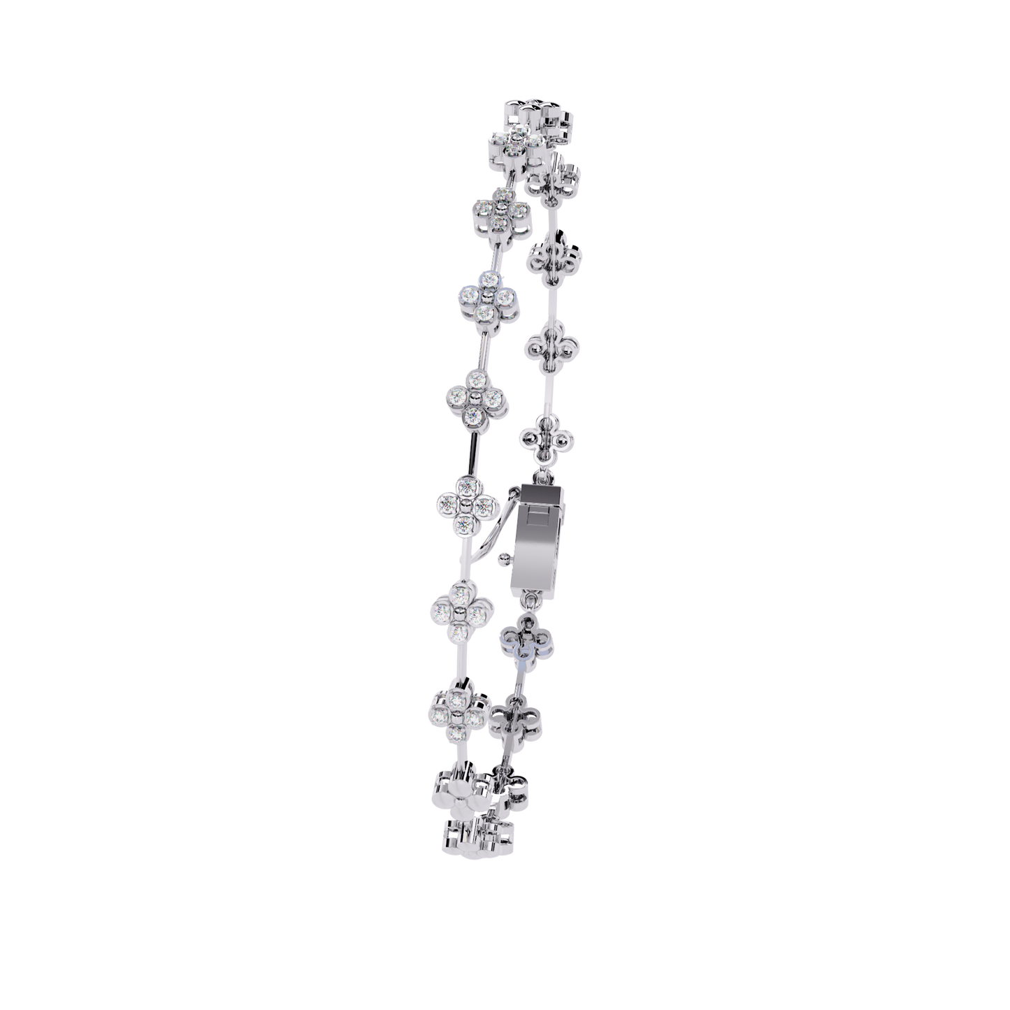 Round Cut Diamond Delicate Classic Handmade Wedding Minimalist Bracelet Special Day Gift For Her - HIGHCARAT DIAMONDS